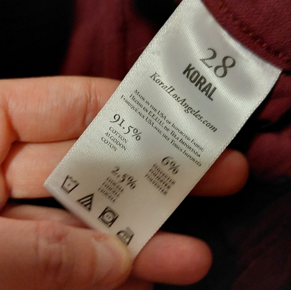 Koral  jeans size 28 skinny - Picture 7 of 9